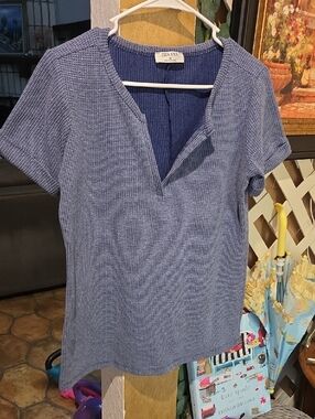 Zenana Outfitters Periwinkle Short Sleeve Knit Top